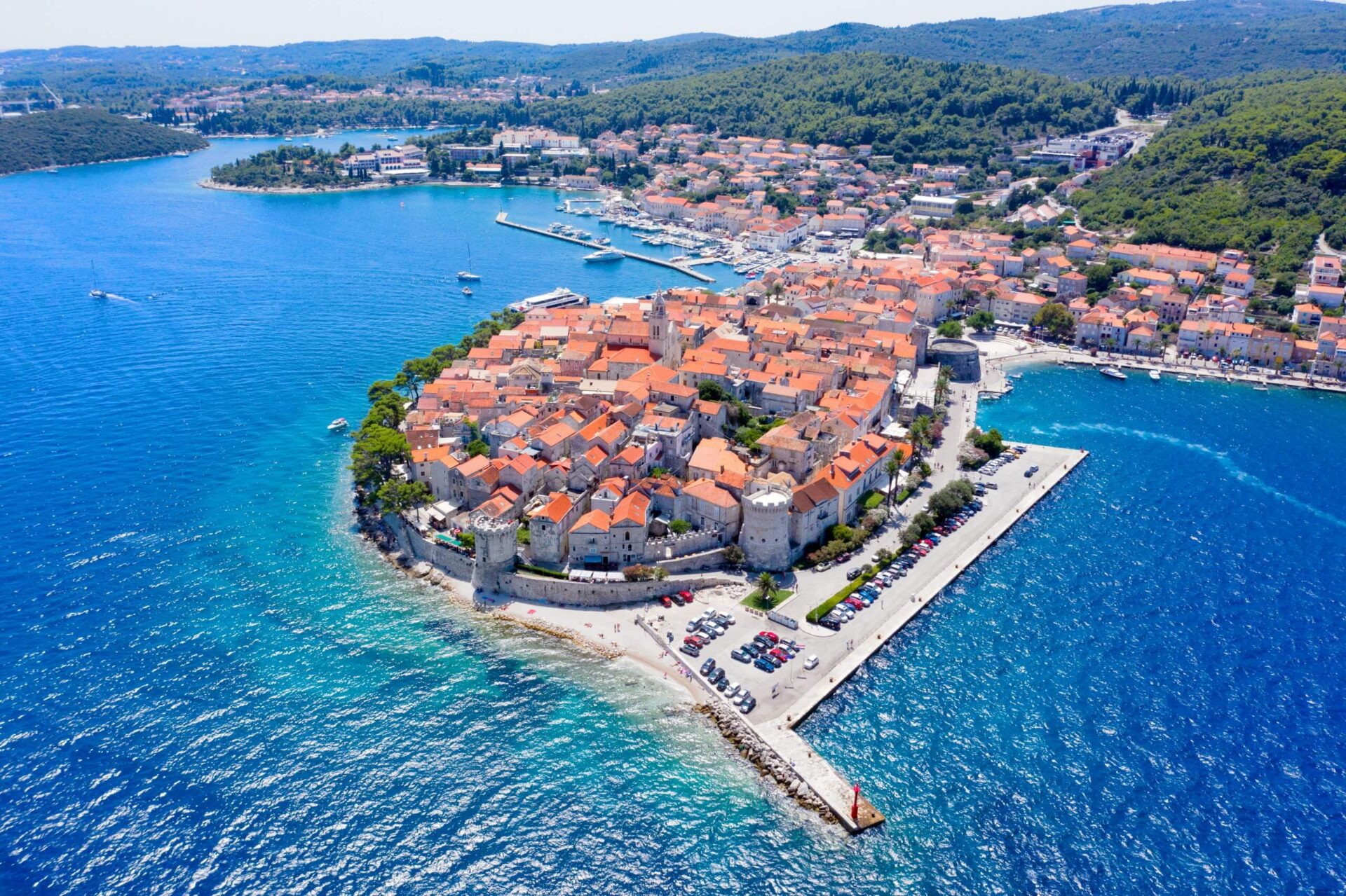 aerial-view-of-korcula-old-town-on-korcula-island-stockpack-istock